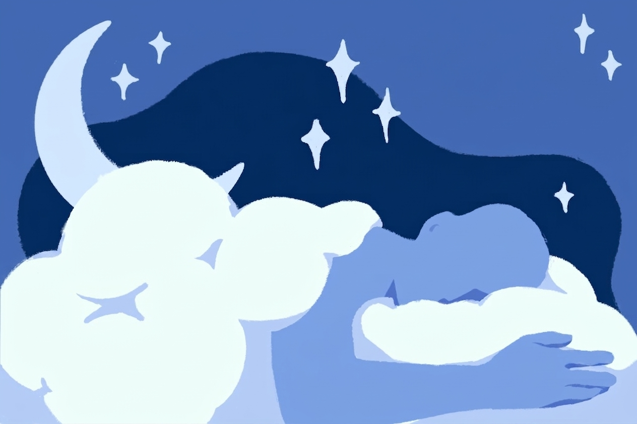 Illustrated scene representing the CBT Skills for Sleep program